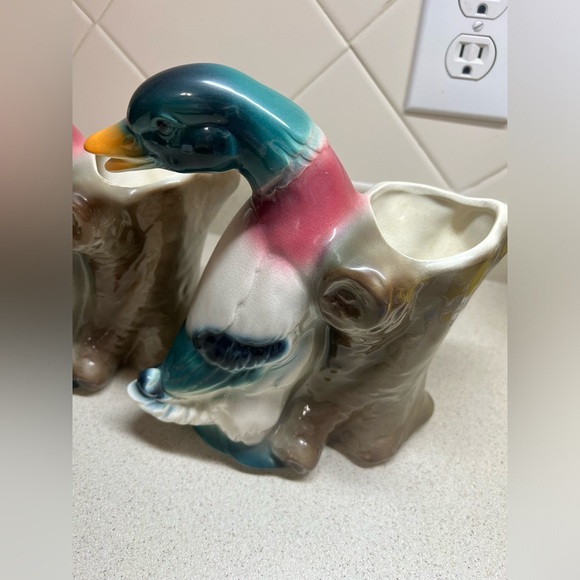 Vintage Royal Copley Mallard Duck Planter - Mid Century Modern - Set of 2 - Picture 5 of 12